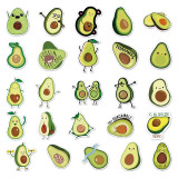 50pcs  avocado  graffiti stickers decorative suitcase notebook waterproof detachable stickers