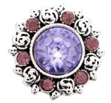 20MM  purple design enamel Rhinestone Metal snap buttons