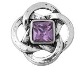 20MM Light purple design enamel Rhinestone Metal snap buttons