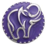 20MM Light purple design enamel Rhinestone Metal snap buttons