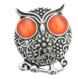 20MM Orange design enamel Rhinestone Metal snap buttons
