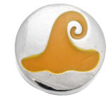 20MM Orange design enamel Rhinestone Metal snap buttons