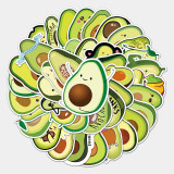 50pcs  avocado  graffiti stickers decorative suitcase notebook waterproof detachable stickers