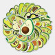 50pcs  avocado  graffiti stickers decorative suitcase notebook waterproof detachable stickers
