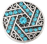 20MM Blue design enamel Rhinestone Metal snap buttons
