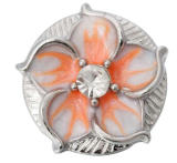20MM Orange design enamel Rhinestone Metal snap buttons