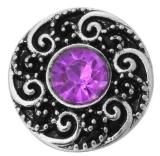 20MM  purple design enamel Rhinestone Metal snap buttons