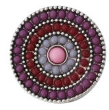20MM Purple design enamel Rhinestone Metal snap buttons
