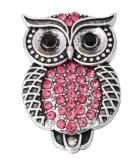 20MM  rose Red design enamel Rhinestone Metal snap buttons