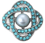 20MM Blue design enamel Rhinestone Metal snap buttons