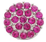 20MM  rose Red design enamel Rhinestone Metal snap buttons