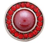 20MM Red design enamel Rhinestone Metal snap buttons
