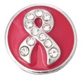 20MM  rose Red design enamel Rhinestone Metal snap buttons