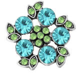 20MM Blue design enamel Rhinestone Metal snap buttons