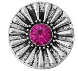 20MM  rose Red design enamel Rhinestone Metal snap buttons