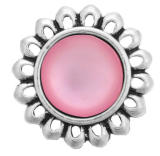 20MM pink design enamel Rhinestone Metal snap buttons