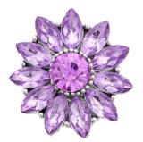 20MM  purple design enamel Rhinestone Metal snap buttons