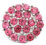 20MM  rose Red design enamel Rhinestone Metal snap buttons