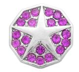 20MM  purple design enamel Rhinestone Metal snap buttons