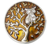 20MM Orange design enamel Rhinestone Metal snap buttons