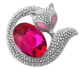 20MM  rose Red design enamel Rhinestone Metal snap buttons
