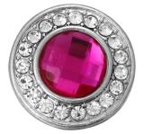 20MM  rose Red design enamel Rhinestone Metal snap buttons
