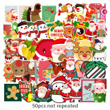50pcs Christmas  graffiti stickers decorative suitcase notebook waterproof detachable stickers
