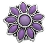 20MM Light purple design enamel Rhinestone Metal snap buttons