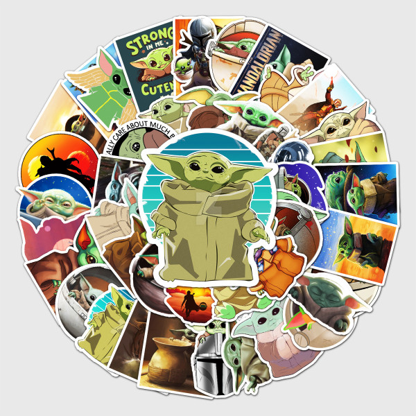 50pcs  classic movie  graffiti stickers decorative suitcase notebook waterproof detachable stickers