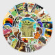 50pcs  classic movie  graffiti stickers decorative suitcase notebook waterproof detachable stickers