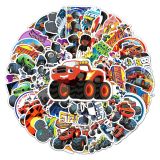 50pcs  Cartoon caravan  graffiti stickers decorative suitcase notebook waterproof detachable stickers