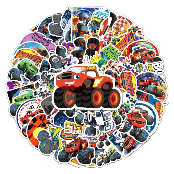 50pcs  Cartoon caravan  graffiti stickers decorative suitcase notebook waterproof detachable stickers