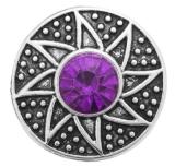 20MM  purple design enamel Rhinestone Metal snap buttons