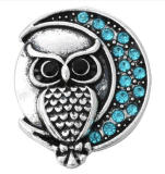 20MM Blue design enamel Rhinestone Metal snap buttons