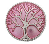 20MM pink design enamel Rhinestone Metal snap buttons