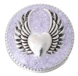 20MM Light purple design enamel Rhinestone Metal snap buttons