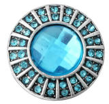 20MM Blue design enamel Rhinestone Metal snap buttons
