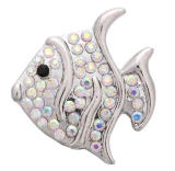 20MM  Color white design enamel Rhinestone Metal snap buttons