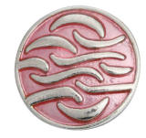 20MM pink design enamel Rhinestone Metal snap buttons