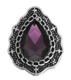 20MM Purple design enamel Rhinestone Metal snap buttons