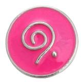 20MM  rose Red design enamel Rhinestone Metal snap buttons