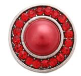 20MM Red design enamel Rhinestone Metal snap buttons
