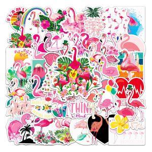 50pcs Flamingo graffiti stickers decorative suitcase notebook waterproof detachable stickers