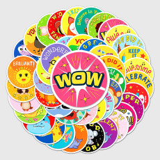 50pcs Children's reward stickers  graffiti stickers decorative suitcase notebook waterproof detachable stickers