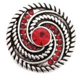 20MM Red design enamel Rhinestone Metal snap buttons