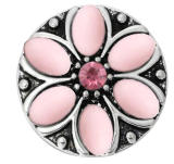 20MM pink design enamel Rhinestone Metal snap buttons