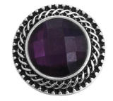 20MM Purple design enamel Rhinestone Metal snap buttons