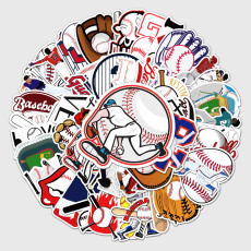 50pcs  baseball  graffiti stickers decorative suitcase notebook waterproof detachable stickers