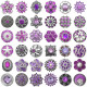 20MM  purple design enamel Rhinestone Metal snap buttons