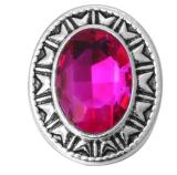20MM  rose Red design enamel Rhinestone Metal snap buttons